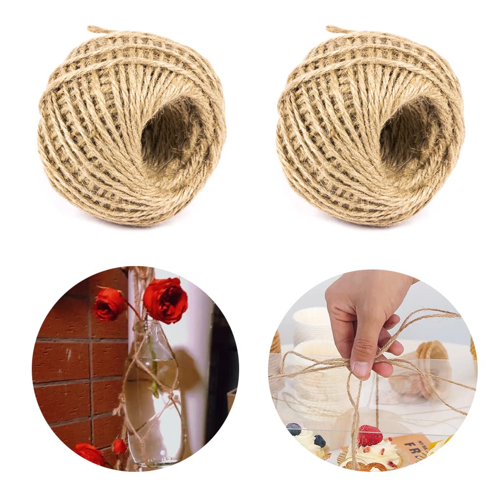 Ficelle De Jute Torsadée De 3 Mm Pour Travaux Manuels, Emballage Cadeau, Jardinage Et Projets De Bricolage (crème