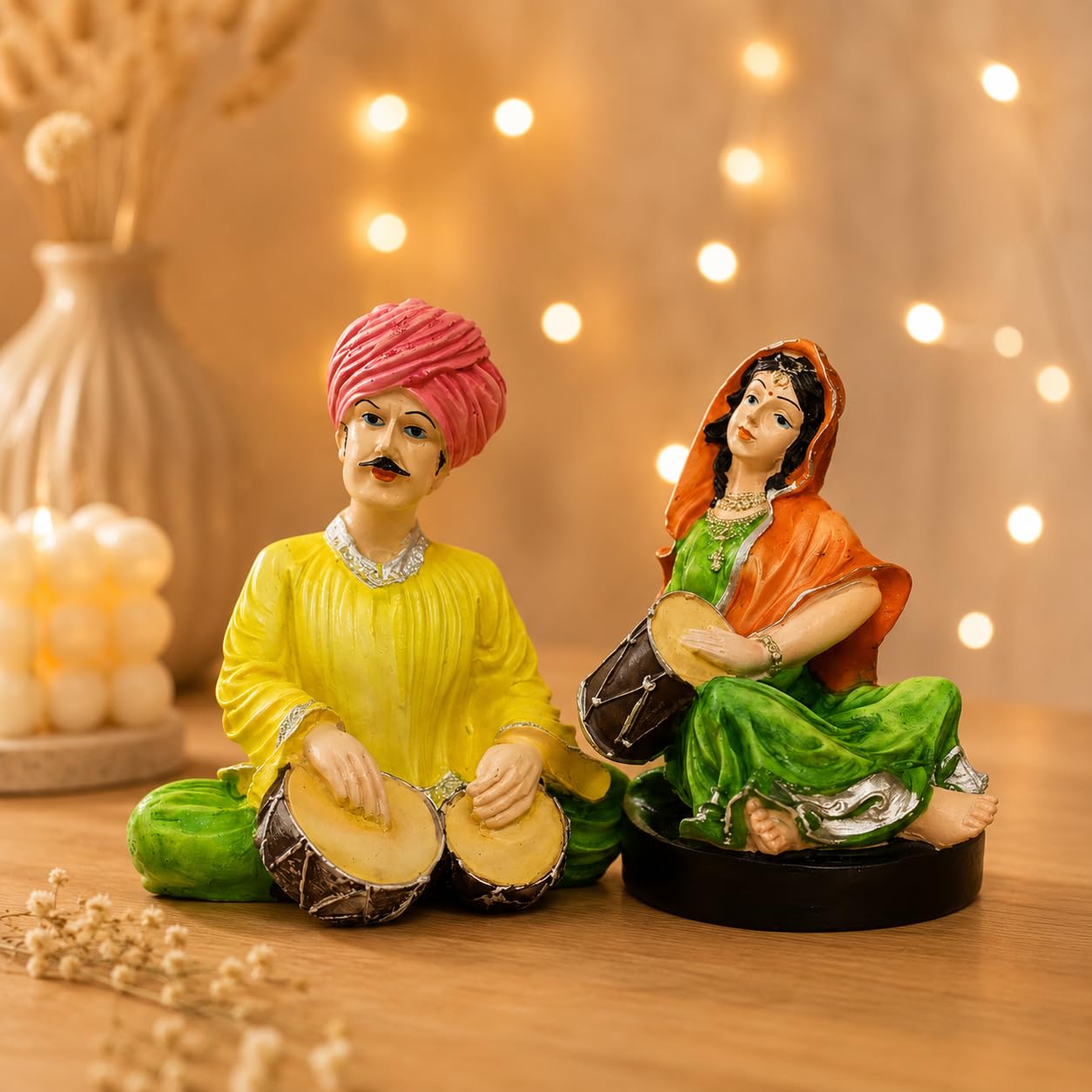 Thai Elephant Figurines - Home Decor Resin Sculptures -12