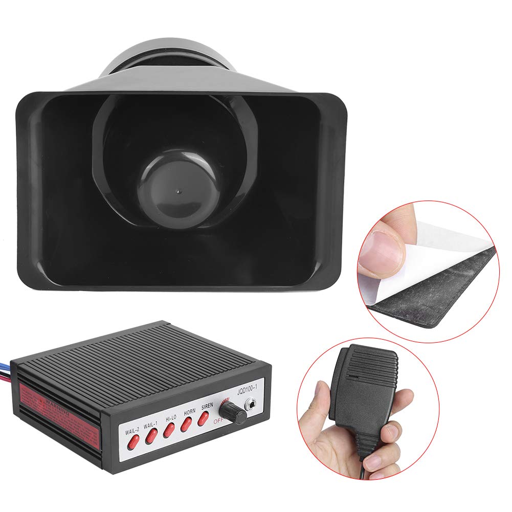 5 toni sirena forte elettronico 12V avvisatore acustico forte sirena altoparlante allarme auto allarme per parti di ricambio per accessori auto, clacson,Driver e altoparl