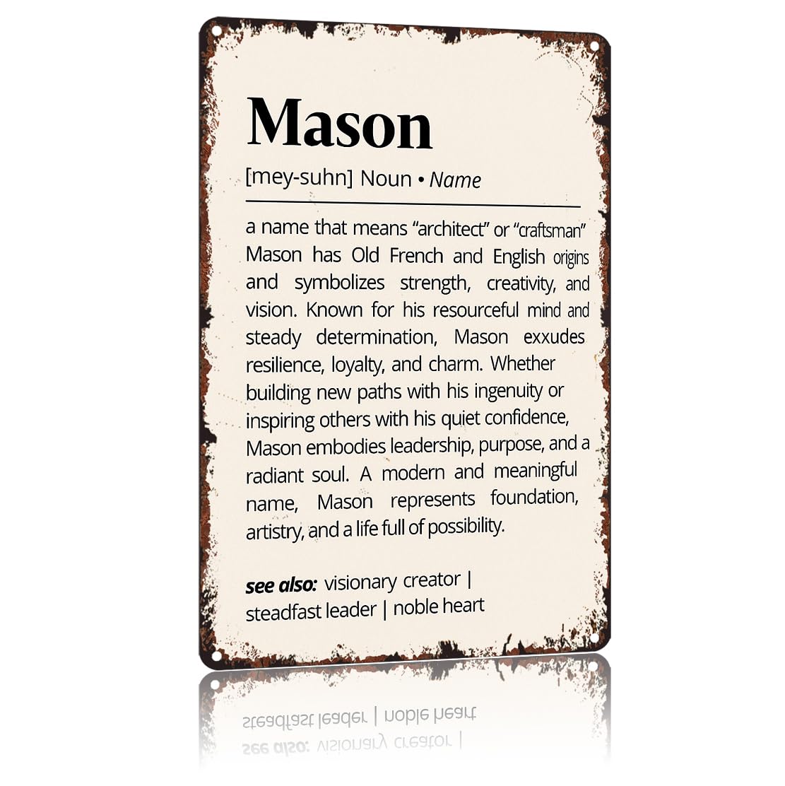 Casual Fashion Text Plaque 8x12 Inch, Vintage Aluminum Wall Art For Rest Area Layout