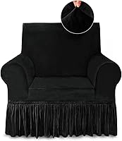 Vista 17 de NICEEC Funda de Sofá Súper Suave de 1 Pieza Gris Claro Funda Deslizable para Sofás Elástica Universal de Spandex Fundas de Sofá para Sala de Estar