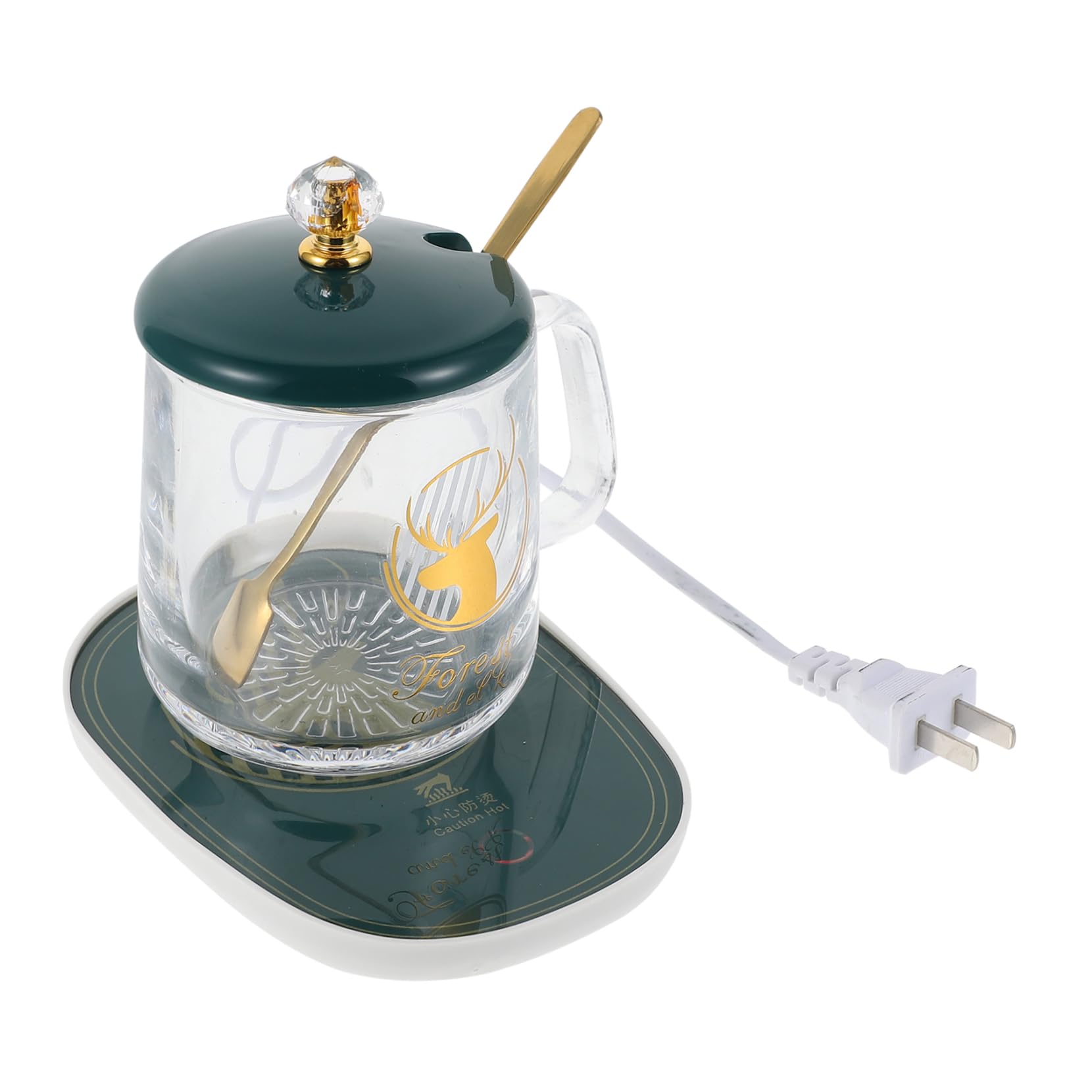 Unomor Ceramic Mug Warmer Set Coffee Cup Set Mug Warmer Coaster Safe for Daily Use