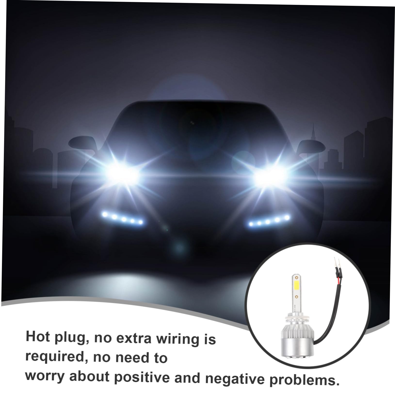 SOLUSTRE 6piezas Bombillas Led De Faro Delantero Impermeables Alta Potencia Luz Alta y Para Vehículos
