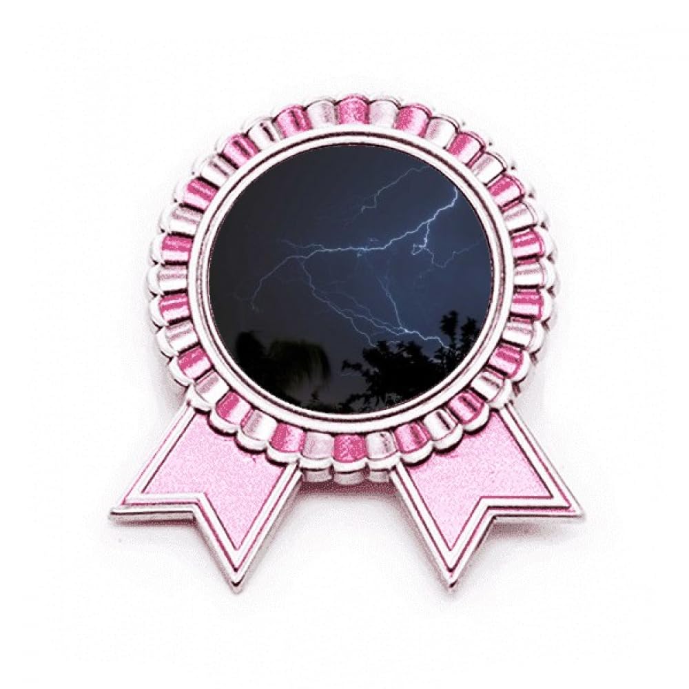 Broche rose Night Dark Science Nature en métal taille M - 4