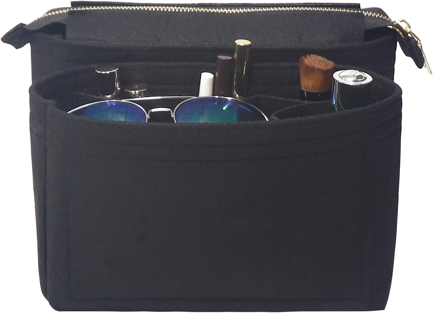 MISIXILE Bag Organizer, Bag Shaper Purse Insert Felt Organizer Fit in NeoNoe Noé and other Bucket Bags - black - Image 3