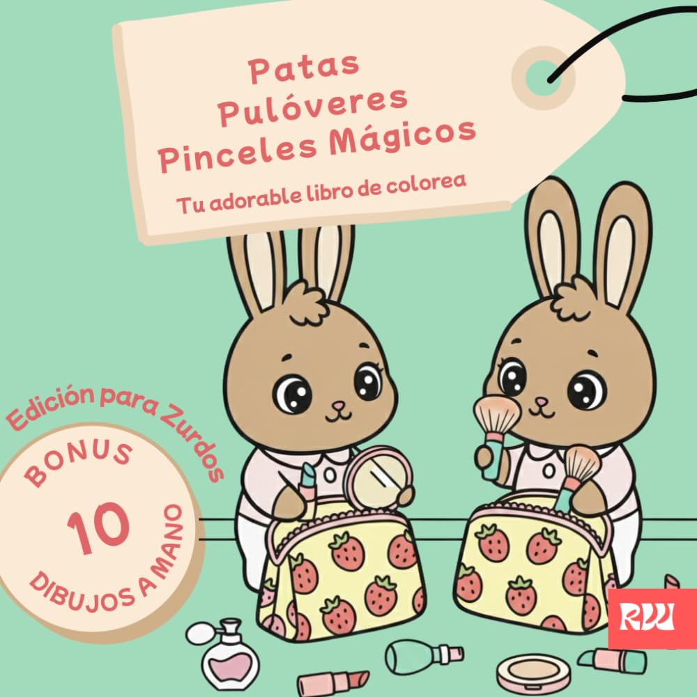 Patas Pulóveres Pinceles Mágicos. Tu adorable libro para colorear: Edición para zurdos. Dibujos "Cozy" y Kawaii para relajarse. Para niños, adolescentes y adultos.
