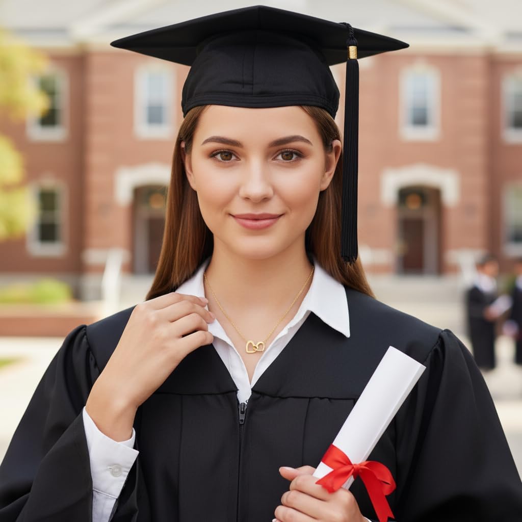 To My Beautiful Granddaughter Necklace Gift On Her Graduation, College Graduation Gifts For Granddaughter, Graduation Gifts For Girls, Graduation Necklace For Her With Meaningful Message Card And Box