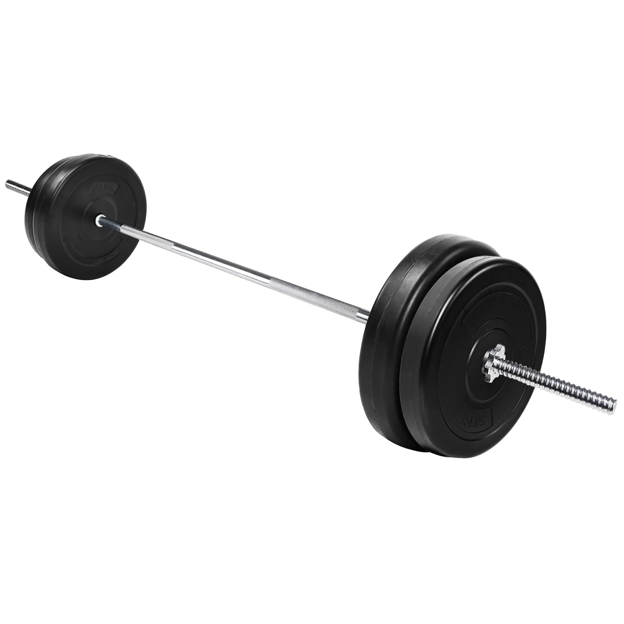 Fitvids Vinyl Standard 1-Inch Plate Weight Plate for Strength Training and Weightlifting, Pairs or Sets