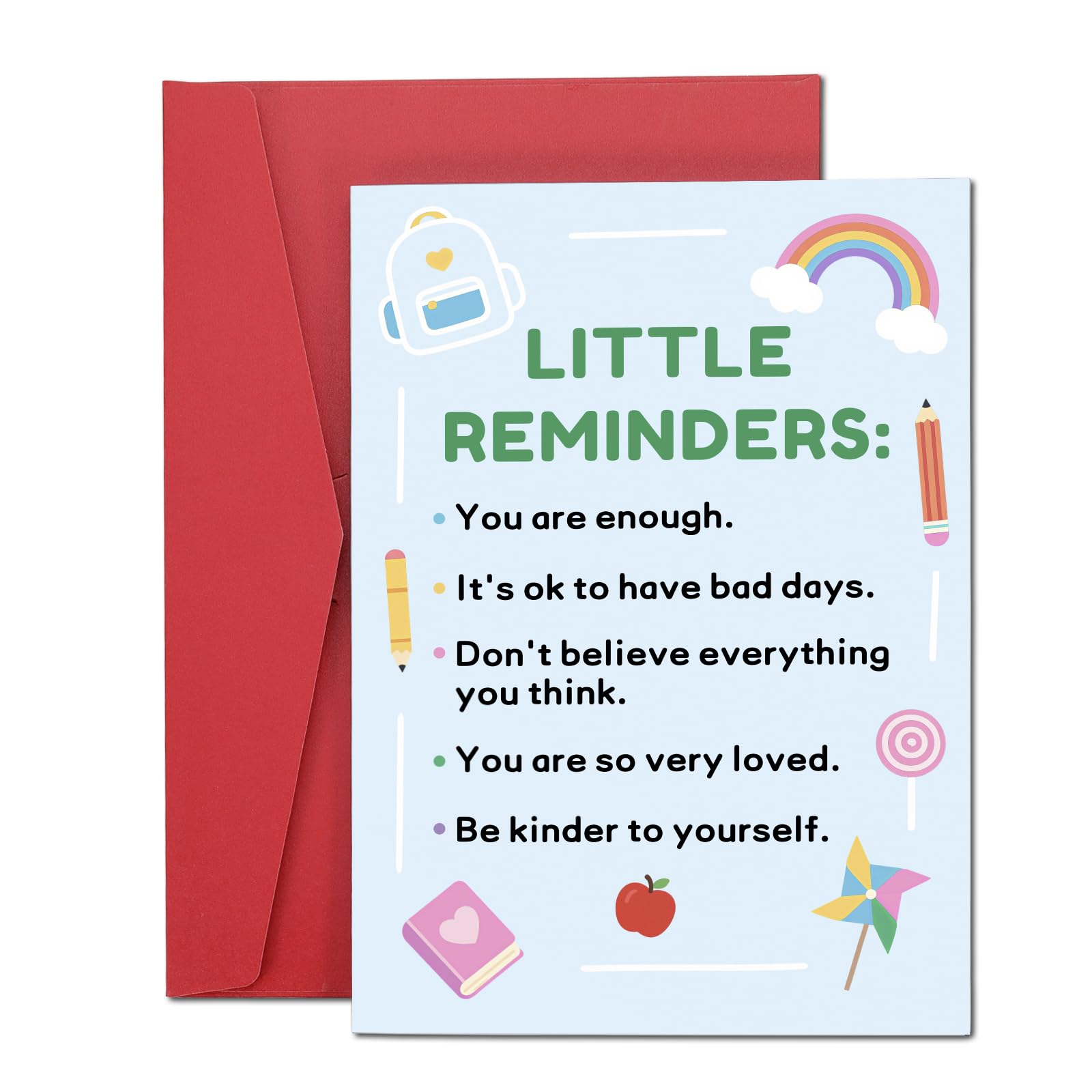 Back to School Greeting Cards for Students, First Day of School Card for Girls Boys Son Daughter, First Day of Preschool Kindergarten Card with