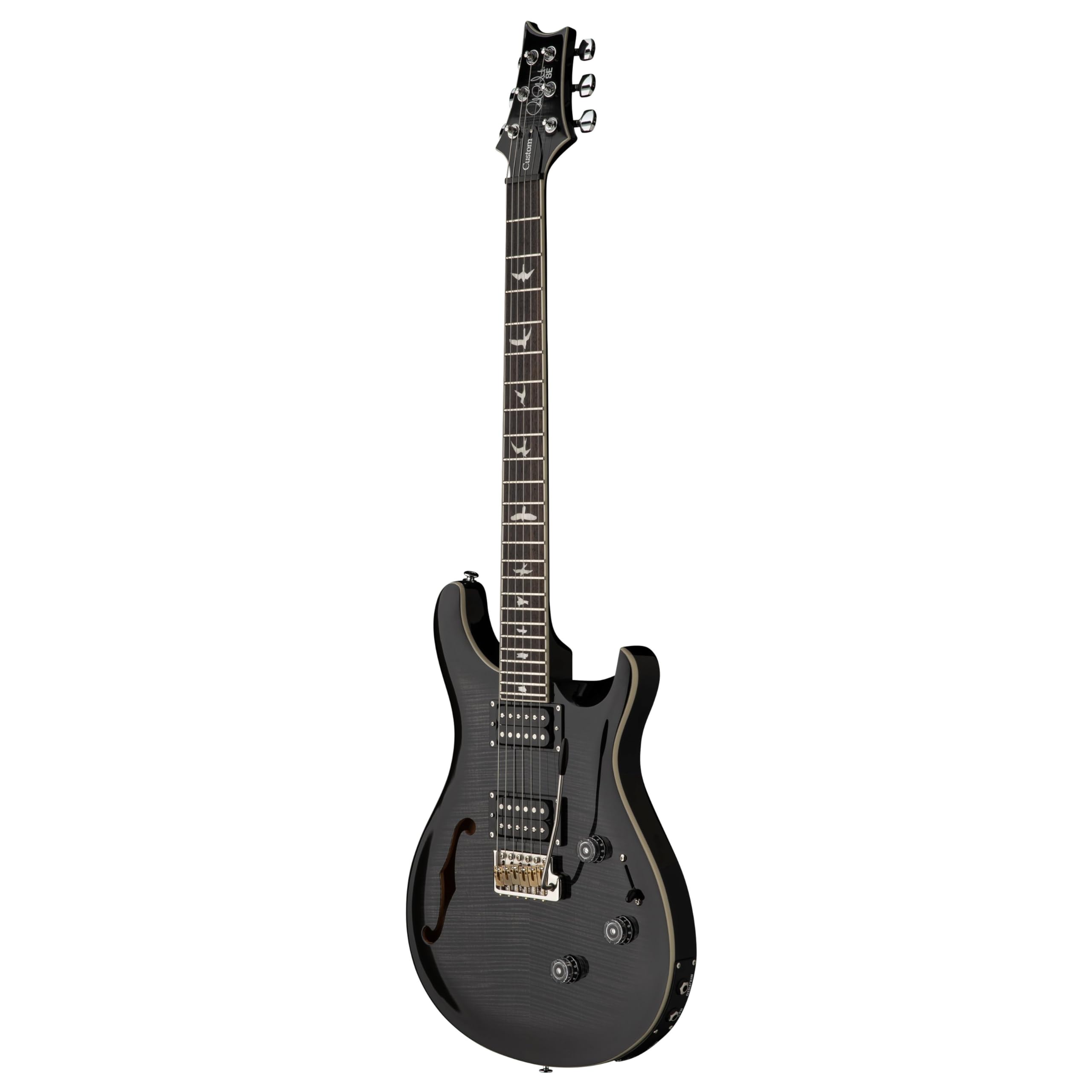 Amazon.com: PRS SE Custom 24 Semi-Hollow Piezo, Charcoal Burst