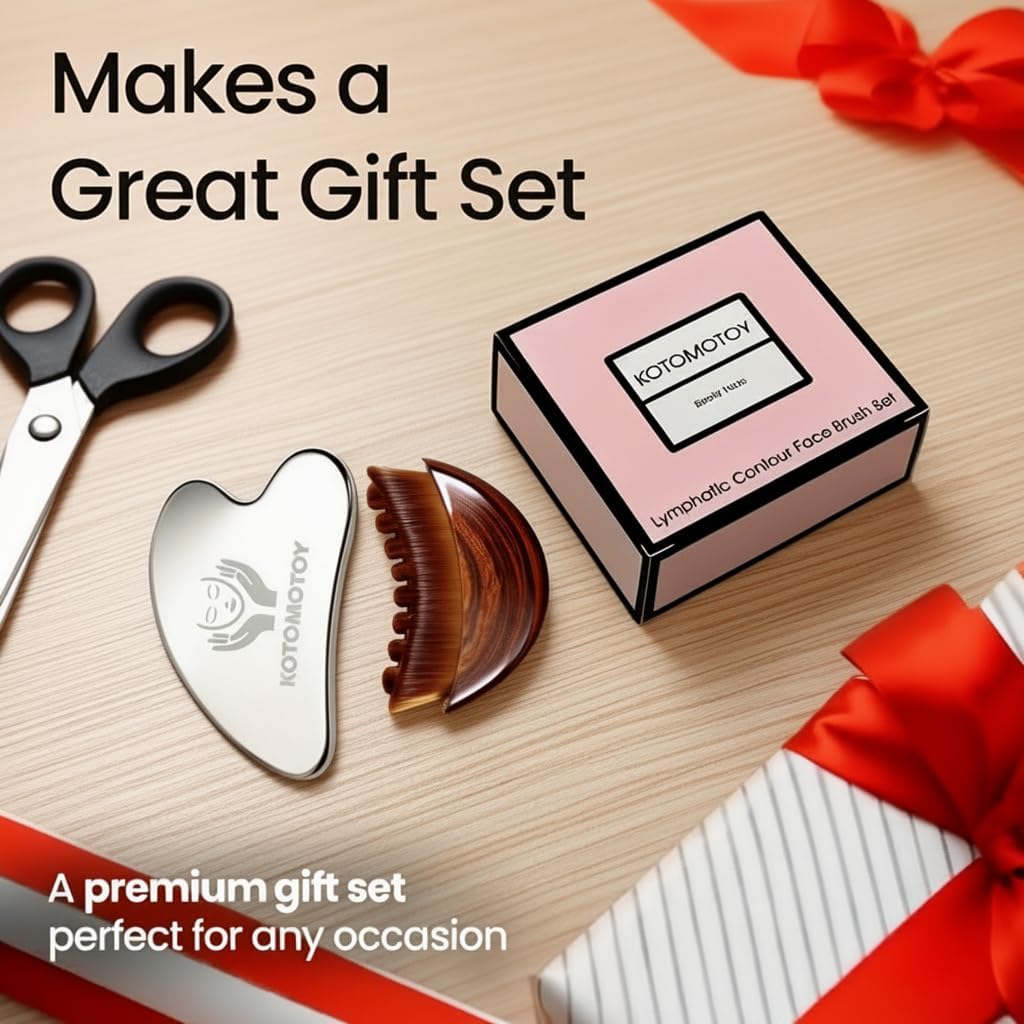 Lymphatic Contour Face Brush for Sculpting, lymphatic Face Brush gua sha facial tools Lymphatic Drainage Massager for skin care, Anti-Puffiness, Detox & Lift, Improves Skin Glow, Relieve Fatigue - Image 9