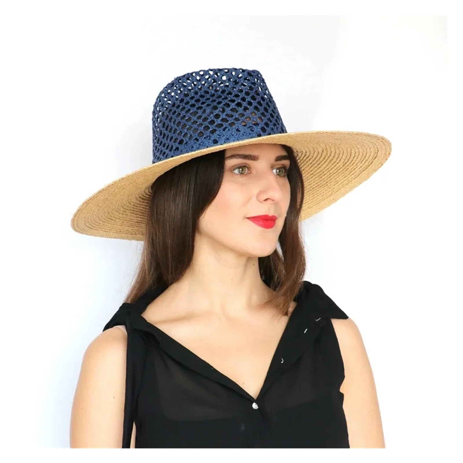 Generico Berretto Fedora Estivo in Rafia Fatto a Mano da Uomo e Donna Panama Jazz all'aperto
