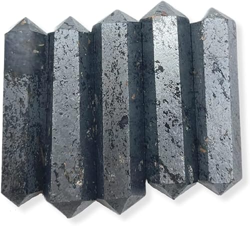 Miniatura 2 de GEMSCITE 5 piezas de hematita de doble terminación de cristal curativo para la fabricación de joyas, collar, envoltura de alambre, rejillas de