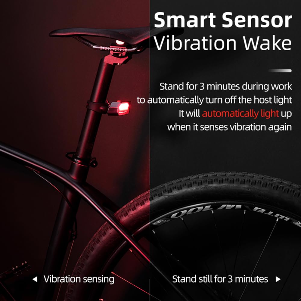 Bike Tail Light Cycling USB Torcia Ricaricabile Wireless Impermeabile Telecomando Luce Posteriore MTB Accessori Stradali