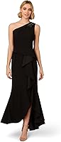 Adrianna Papell Women's Beaded One-Shoulder Knit Crepe Mermaid Gown - Sparkling Formal Evening Dress
