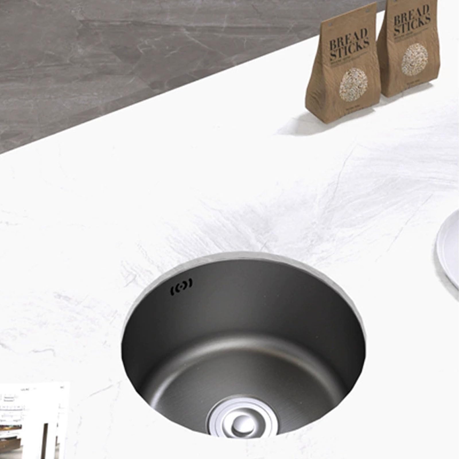 Petit évier bar cuisine cuve unique en inox avec accessoires pour un gain de place optimal