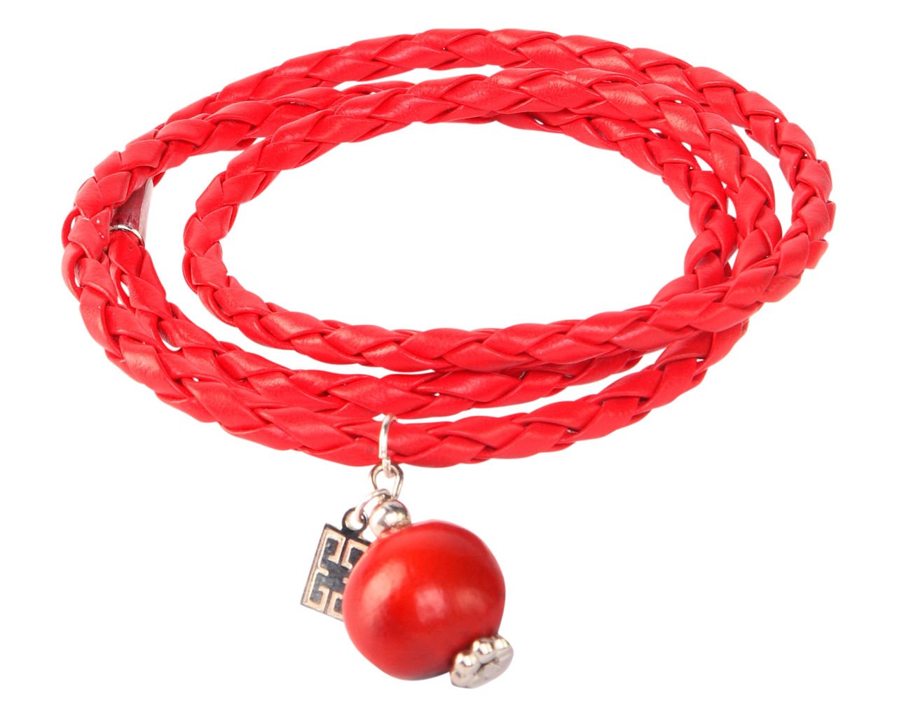 EVELYN BROOKS Adjustable Leather UNISEX Band Charm Bracelet (Multiple Styles) w/Meaningful Good Luck Huayruro Red &amp; Black Seed beads - Great gifts for HER &amp; For HIM