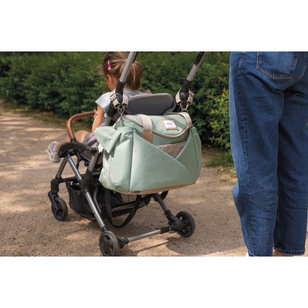 The Beaba Sydney II Changing Bag is a perfect companion for your everyday adventures. It has an extra wide top opening with ample storage capacity to store all your baby essentials., The bag features The Beaba Sydney II Changing Bag is a perfect companion for your everyday adventures. It has an extra wide top opening with ample storage capacity to store all your baby essentials., The bag features