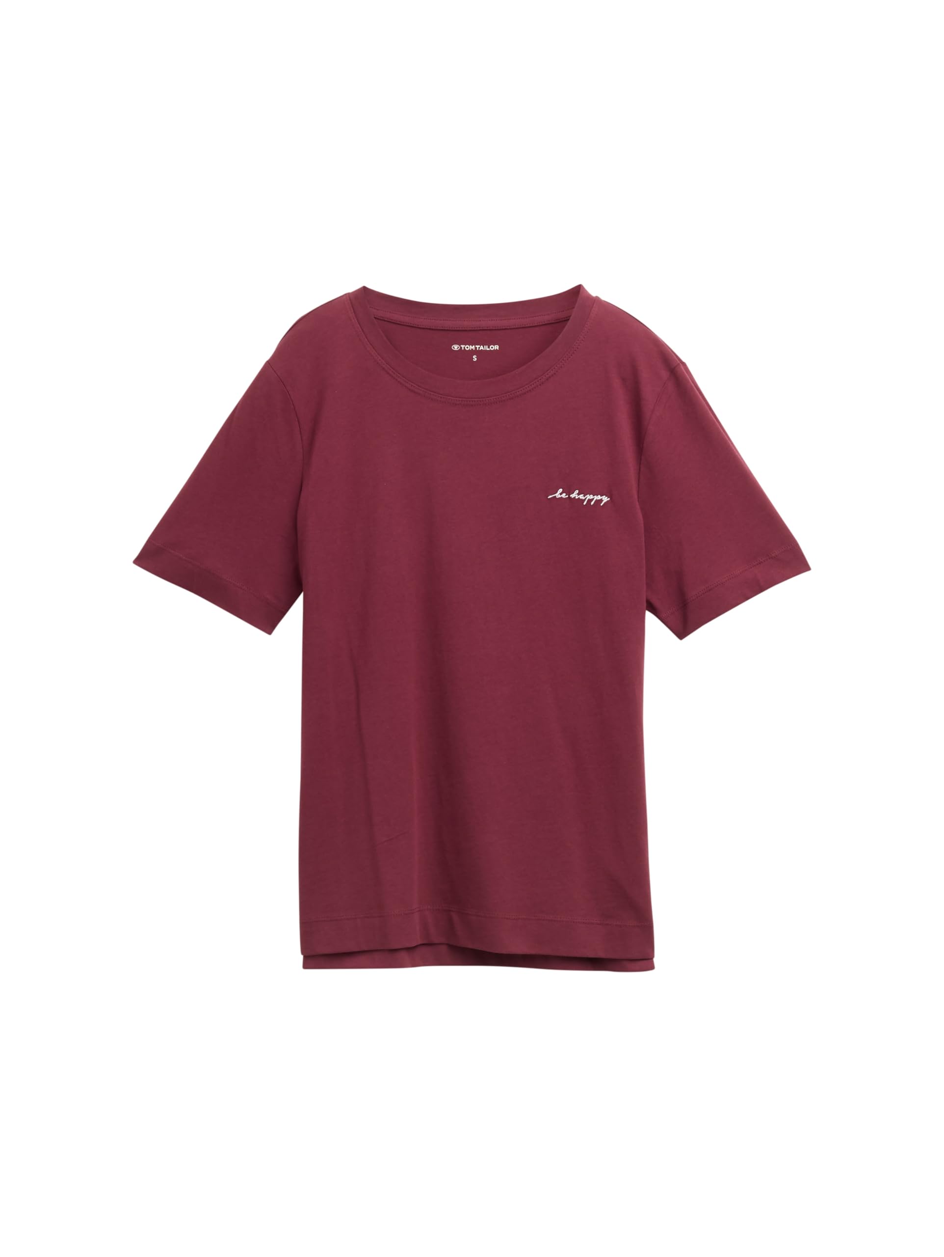 Tom Tailor Damen Basic T-Shirt mit Herz-Print