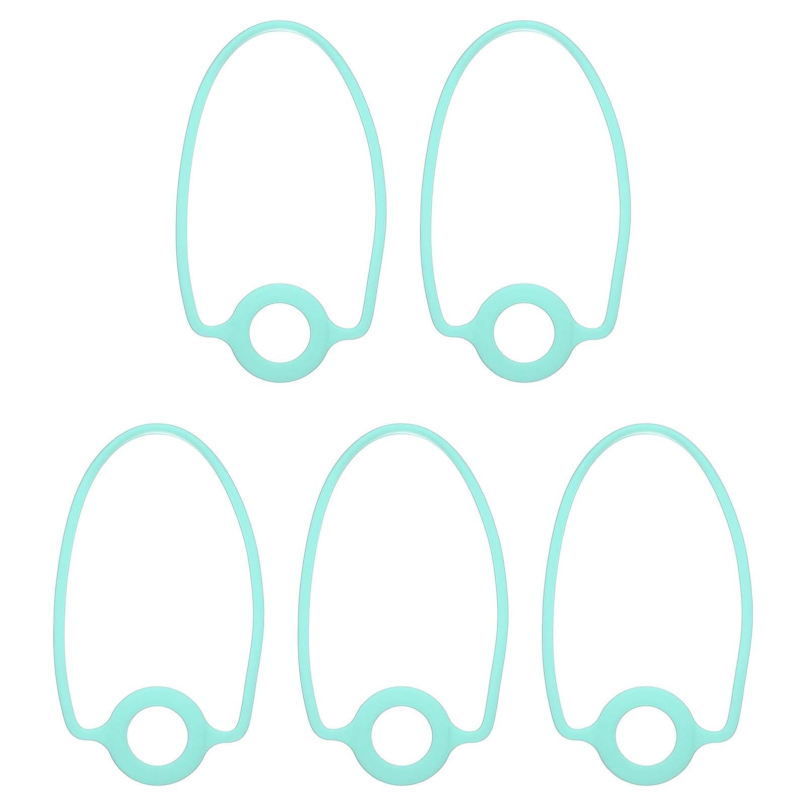 PATIKIL 5Pcs Silicone Water Bottle Lanyard, Reusable Tumbler Strap Water Bottle Handle Holder with Strap for Beverage Carry Traveling Take Out, Powder Blue