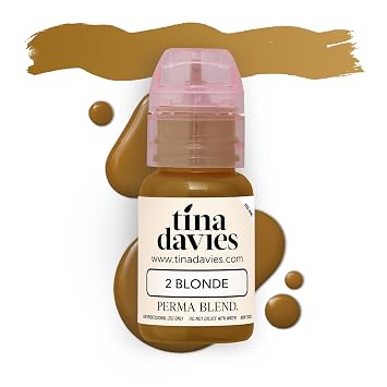 Tina Davies Professional X Perma Blend Brow Pigment - Permanent Eyebrow Makeup - Colours Heal True to Tone - High Retention - Blonde, 1/2oz