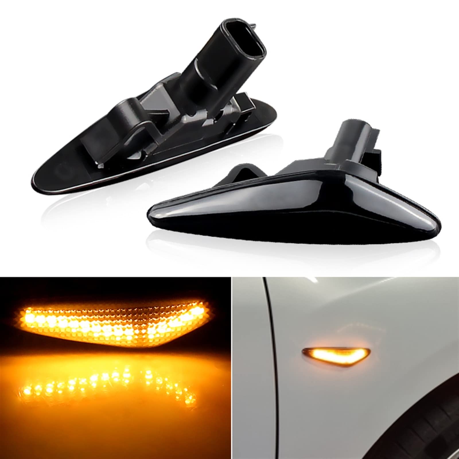 indicatore Luminoso per Auto Indicatori di Direzione Laterali Indicatori di Direzione OE: N24351130A N243-51-120A Compatibile con Fiat per 124 Spider 2017 2018 2019 2020