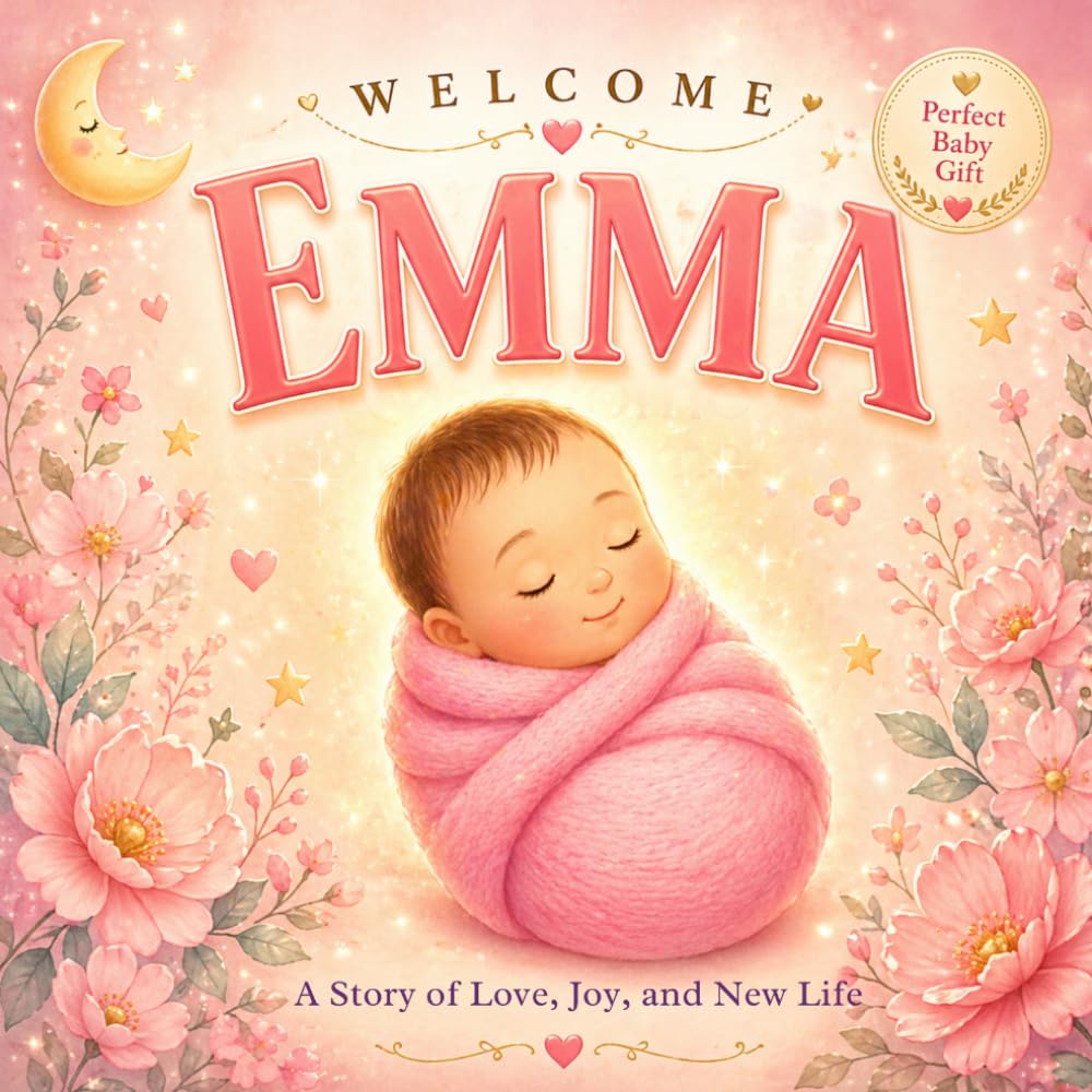 Welcome Emma: A Personalized Baby Book | Newborn Keepsake Gift (Three Hearts Personalized Book Series (Emma))