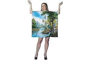 Bob Ross Painting Dress: Paint and Sip in Style