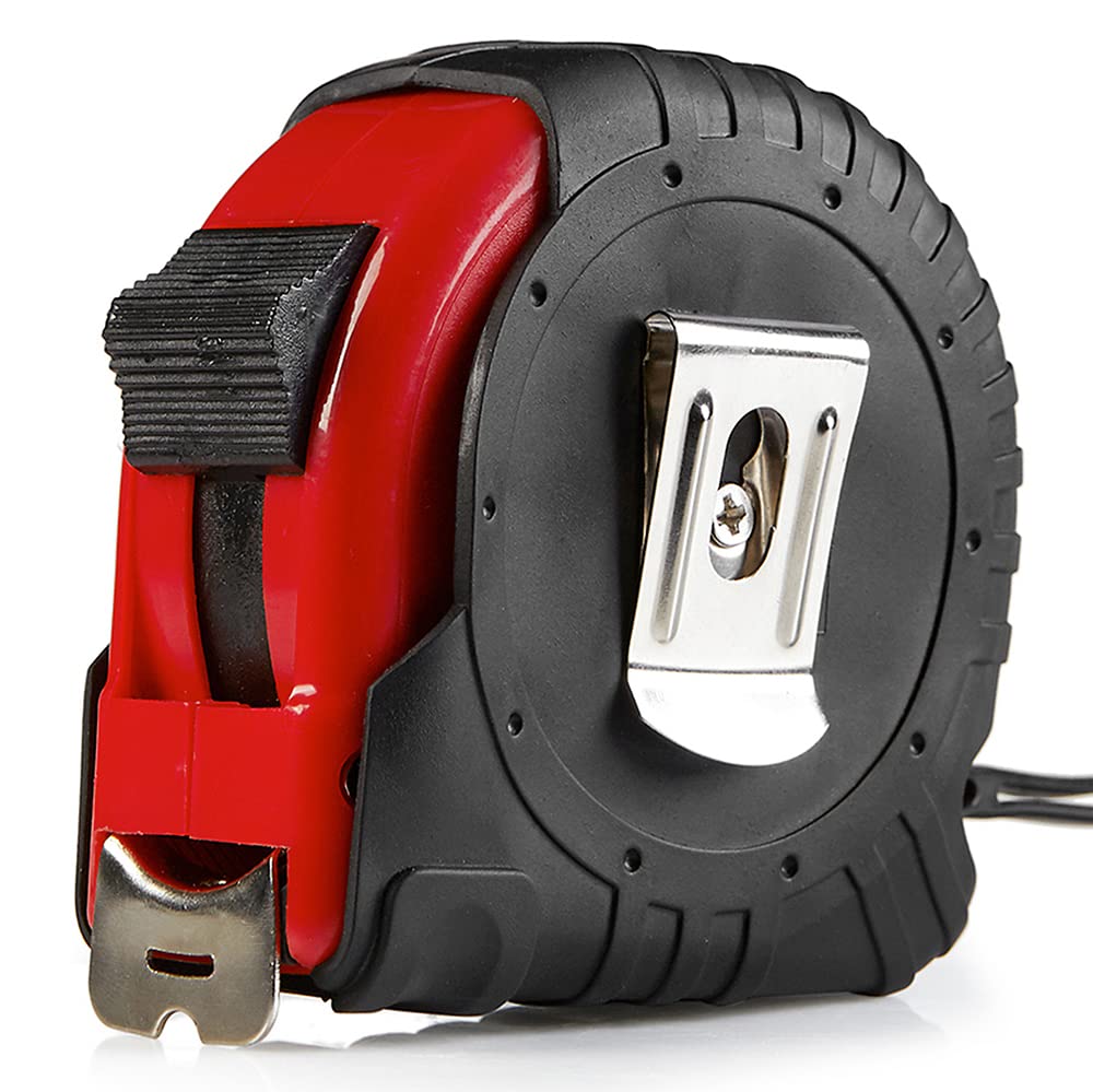 Dekton 7.5m X 25mm Hard Case Tape Measure-7.5m/10ft Blade-lock, Black/Red, 7.5 m - Image 4