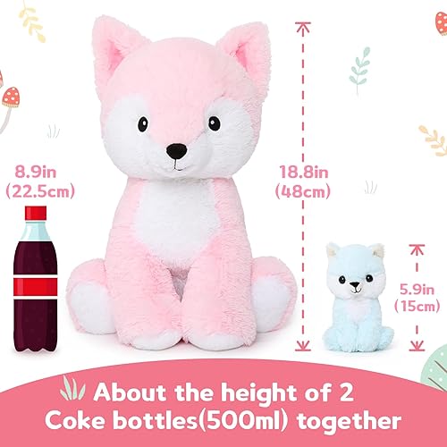 Vista 65 de MorisMos Juego de 7 animales de peluche de dragón verde, juguete de peluche de 21 pulgadas con 4 dragones bebé y 2 huevos en el interior, juguete