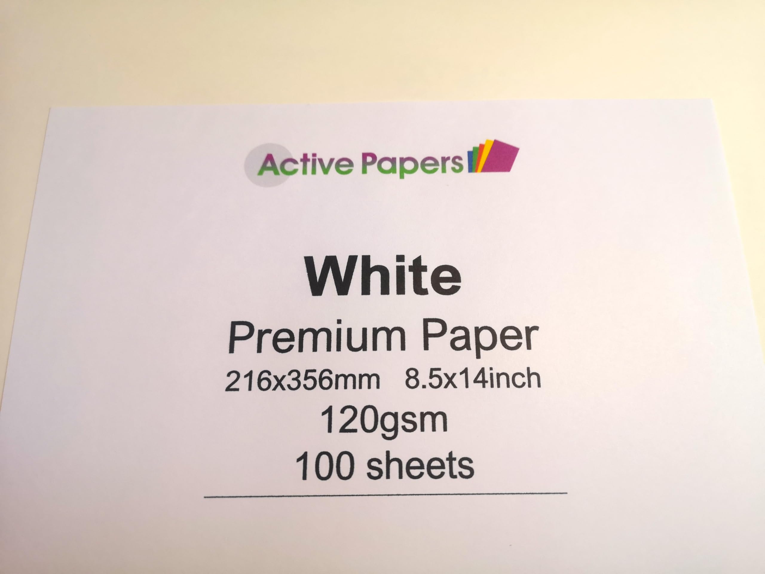 White Printer Paper 120gsm Legal 8.5x14 inch 100 Sheets