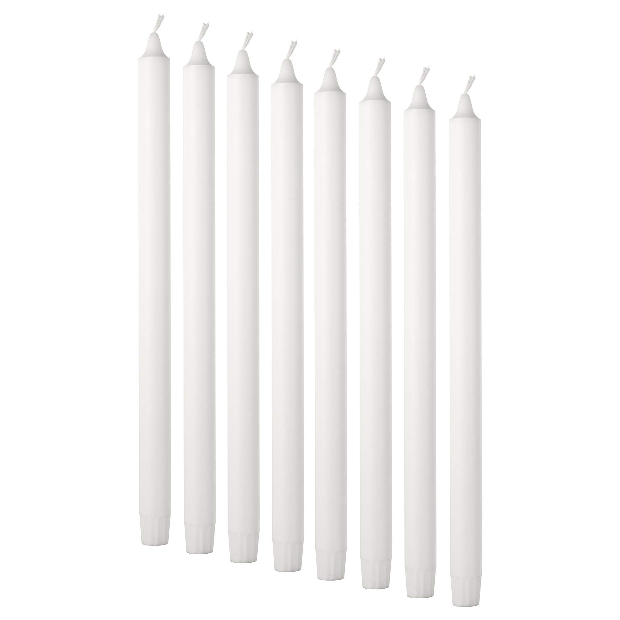 IKEA JUBLA unscented candle Set cm white 8-pack