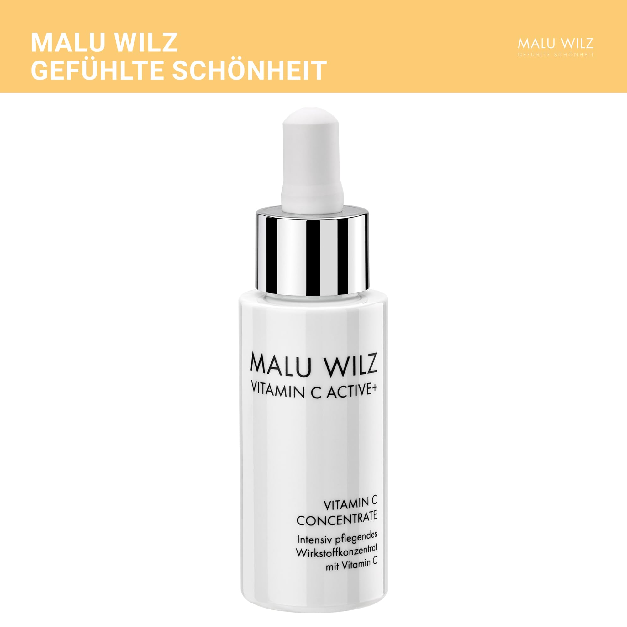 Malu Wilz Vitamin C Concentrate 30ml - Leichtes Vitamin C Konzentrat für schonende und effektive Gesichtspflege, Feuchtigkeitspflege für trockene Haut