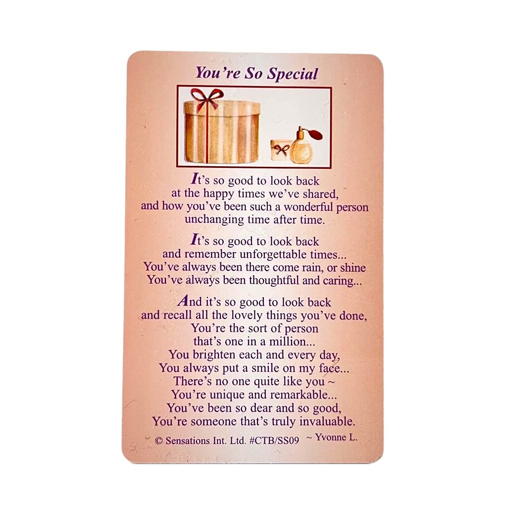 Portefeuille / Carte à Main Souvenir "You're A Dear Friend" - Marque Sensations - Neuf - Cadeau Amitié