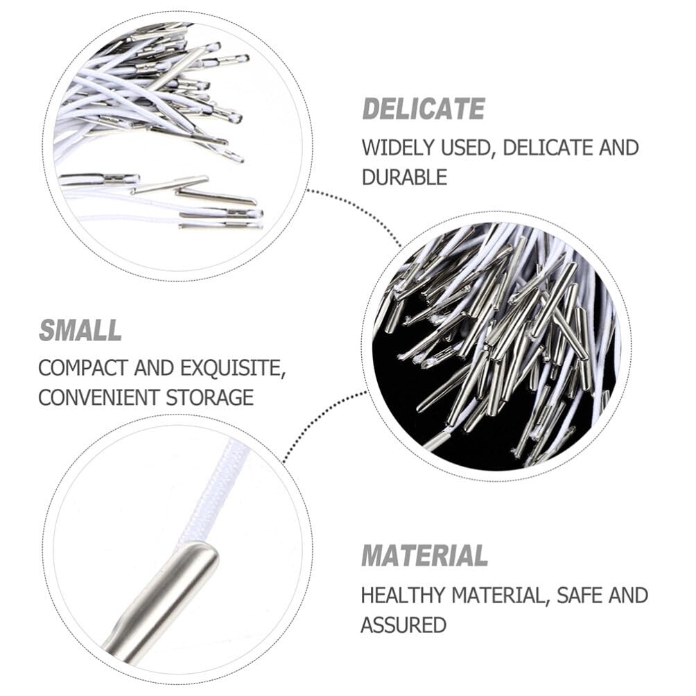 Operitacx Elastic Ropes for Mask Making and Clothing Fixing 14 Inch Flexible Barbed Cord with Metal Fasteners Diy Elastic String for Kids and Adults - Image 3