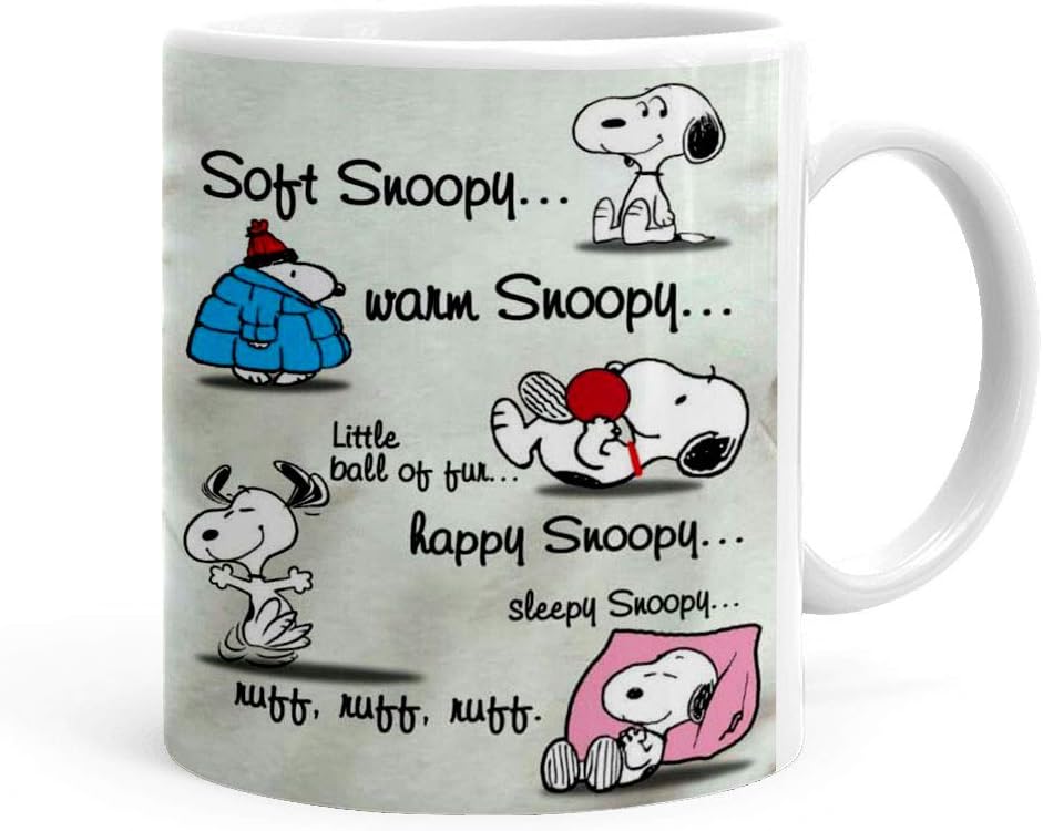 Soft Snoopy, Warm Snoopy Theme Printed Coffee Mug (325 ml) -Valentines Day Gift