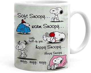 Soft Snoopy, Warm Snoopy Theme Printed Coffee Mug (325 ml) -Valentines Day Gift