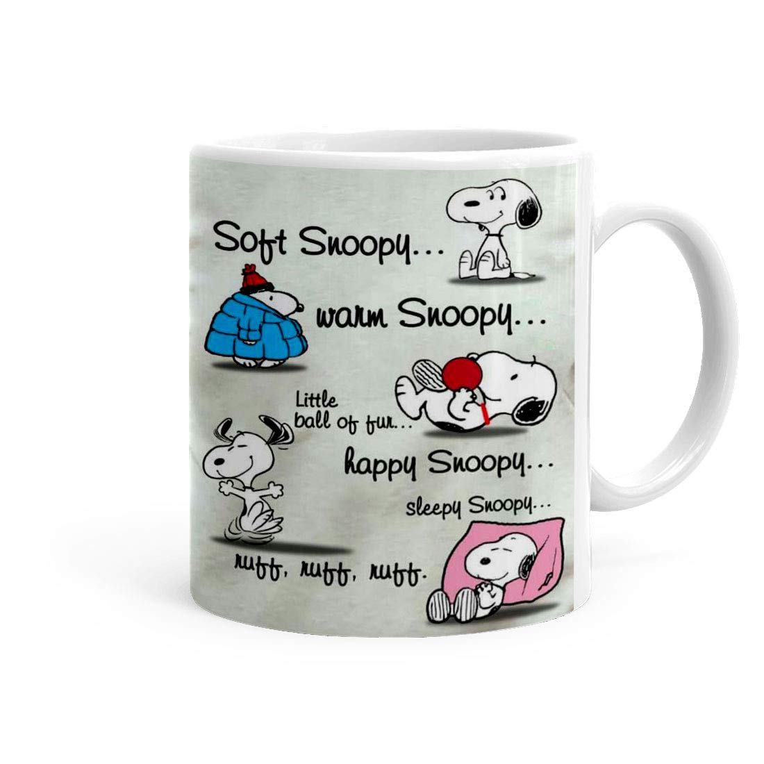 Khakee Soft Snoopy, Warm Snoopy Theme Printed Coffee Mug (325 ml) -Valentines Day Gift