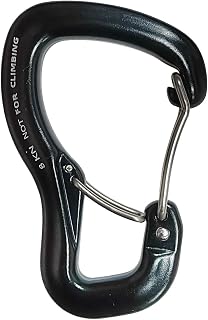Aluminum Hammock Carabiner 8kN Double Elastic Steel Wire for Keychain