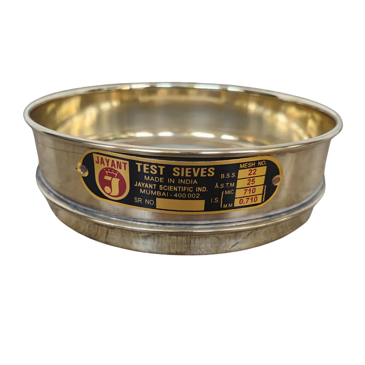 AANIJ® Jayant Test Sieve 200 mm Diameter BBS-22 and ASTM-25, 710 micron Pack of 1 stainless steel Mesh with Brass Frame Laboratory Sieve for Particle Size Analysis Soil, Sand & Powder Testing-picture-10