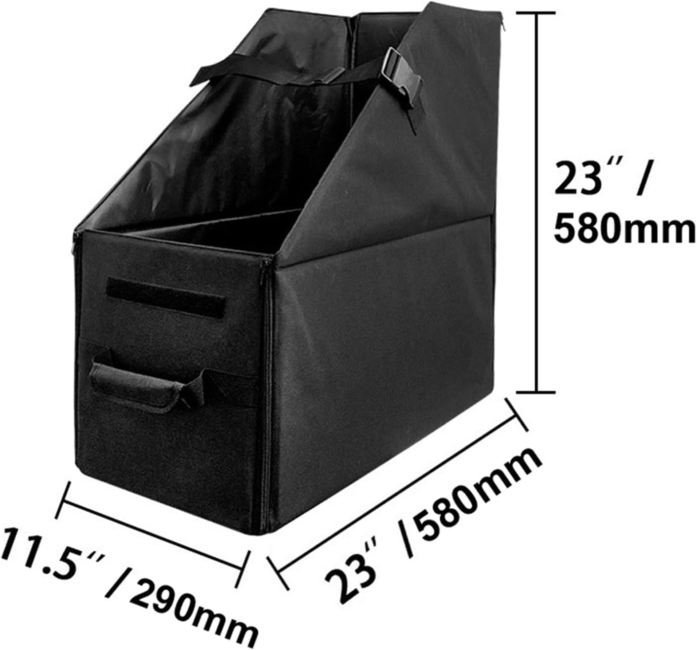 Folding Bike Storage Box and Car Trunk Organizer for Foldable, Space Saving Vertical Storage Solution with Oxford Fabric, Durable Protective Carrier for Car Trunk, SUV, and Small
