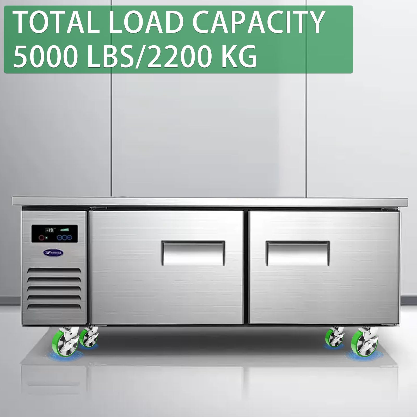 150mm Industriali Ruote per Mobili Pesanti, Nucleo in Alluminio PU Ruote Girevoli con Freno Capacità 2200KG, Silenzioso, Resistente all'Usura e ad Alta Durezza Ruote per Carrello, Set di 4