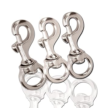 DUBIHALK Heavy-Duty :Nickel Plated Swivel Snap Hooks,Pet Buckle Reliable and Durable for Tough Applications (4PCS)