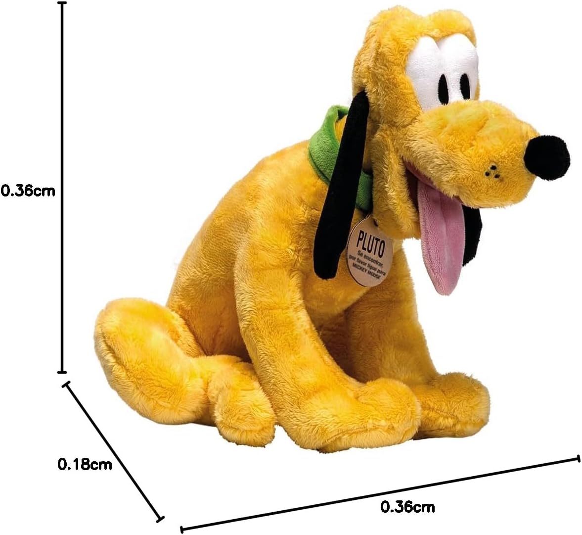 Disney - Pelúcia Pluto 35cm,Amarelo