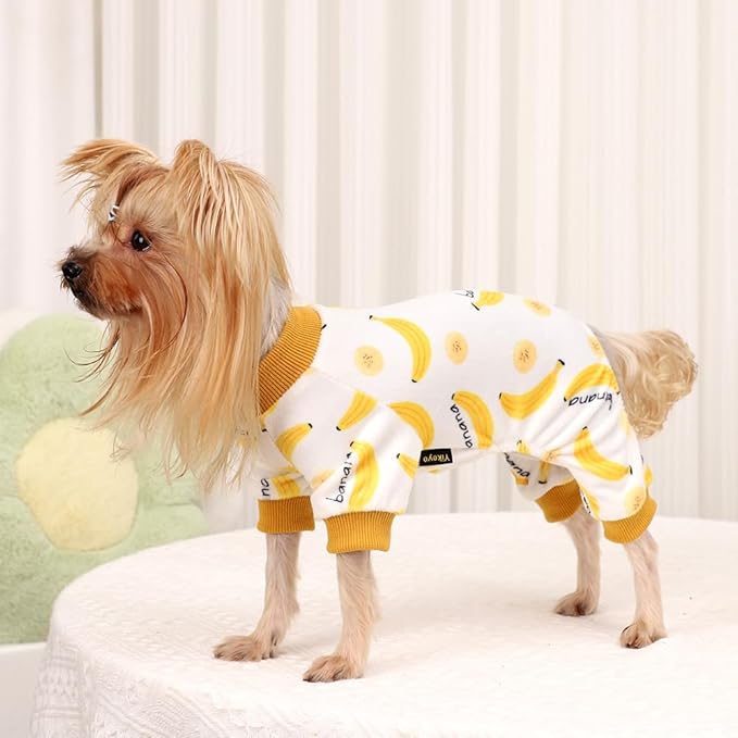 Pijama para Perros Pequeños Sebaoyu, Diseño Banana, Talla XS miniatura 3