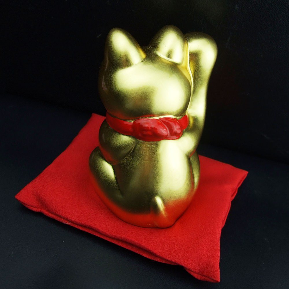 Amazon.co.jp: 金運招福/風水 招財金猫（まねきんねこ） 伝統工芸純