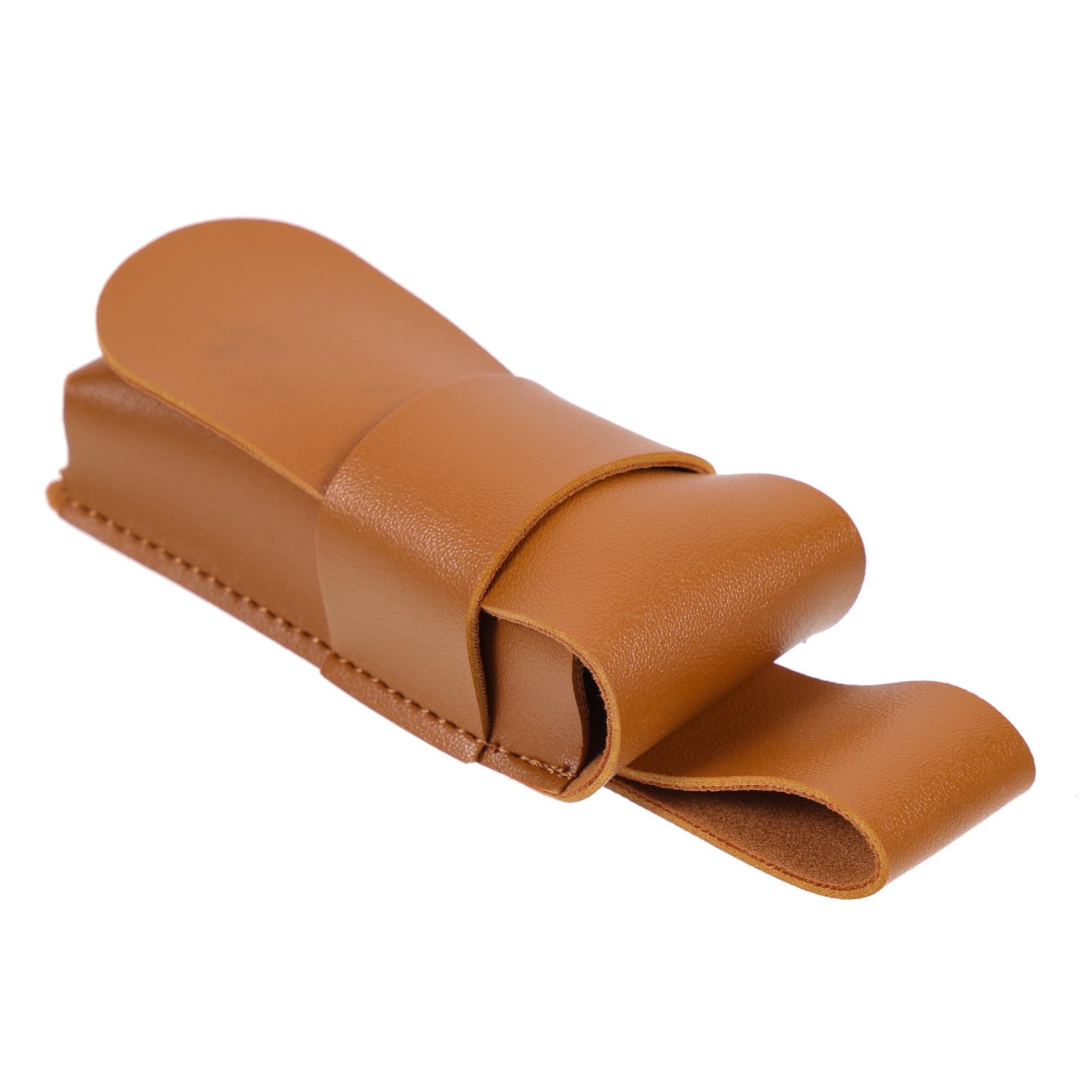 Leather Harmonica Case Brown 10-holes Storage Pouch Portable Harmonica Holder Soft Pu Leather Carrying Bag Protection