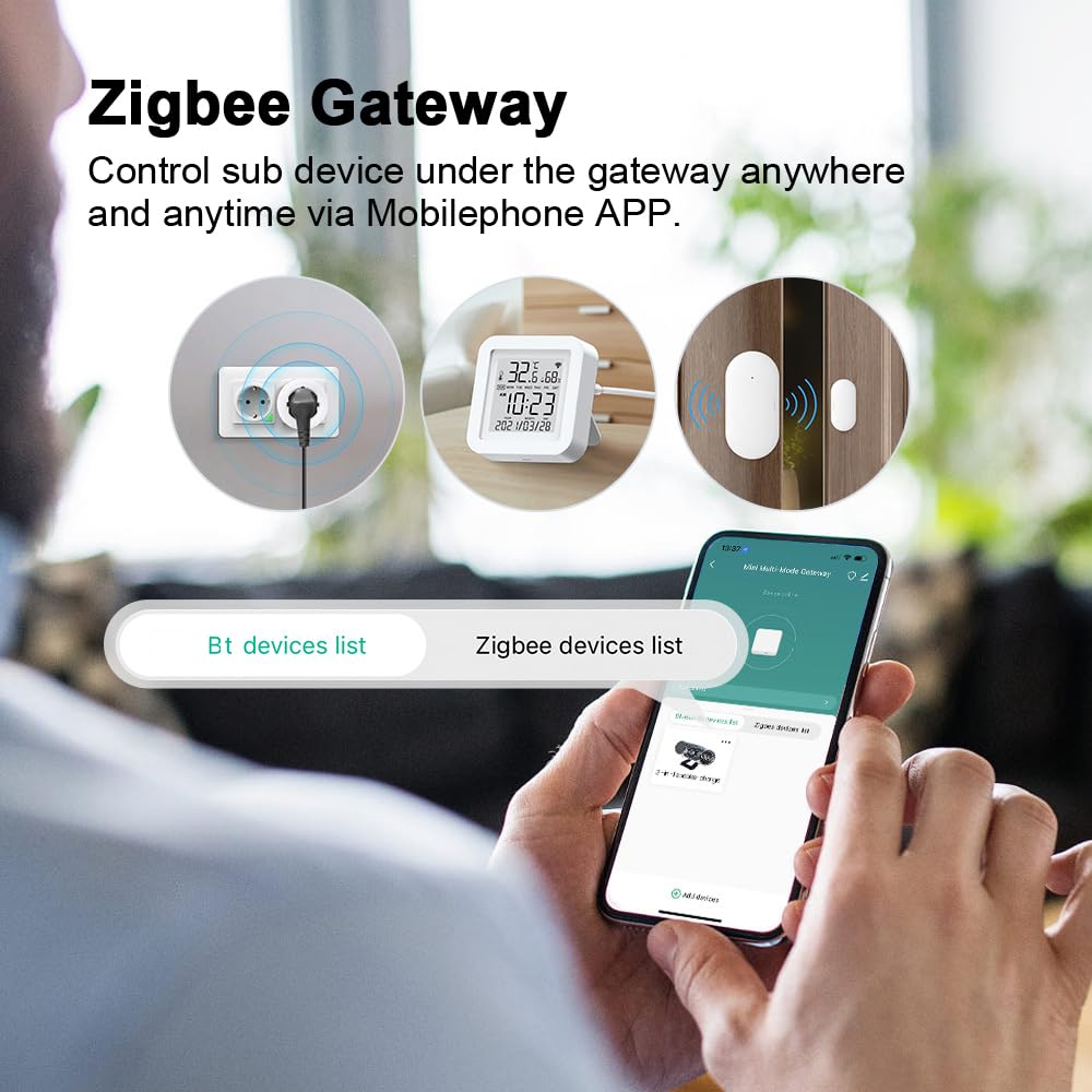 BLAIS Tuya Zigbee BT Gateway Hub Automatización inteligente del hogar para dispositivos Zigbee APLICACIÓN de teléfono inteligente Gateway de control remoto Compatible con Home