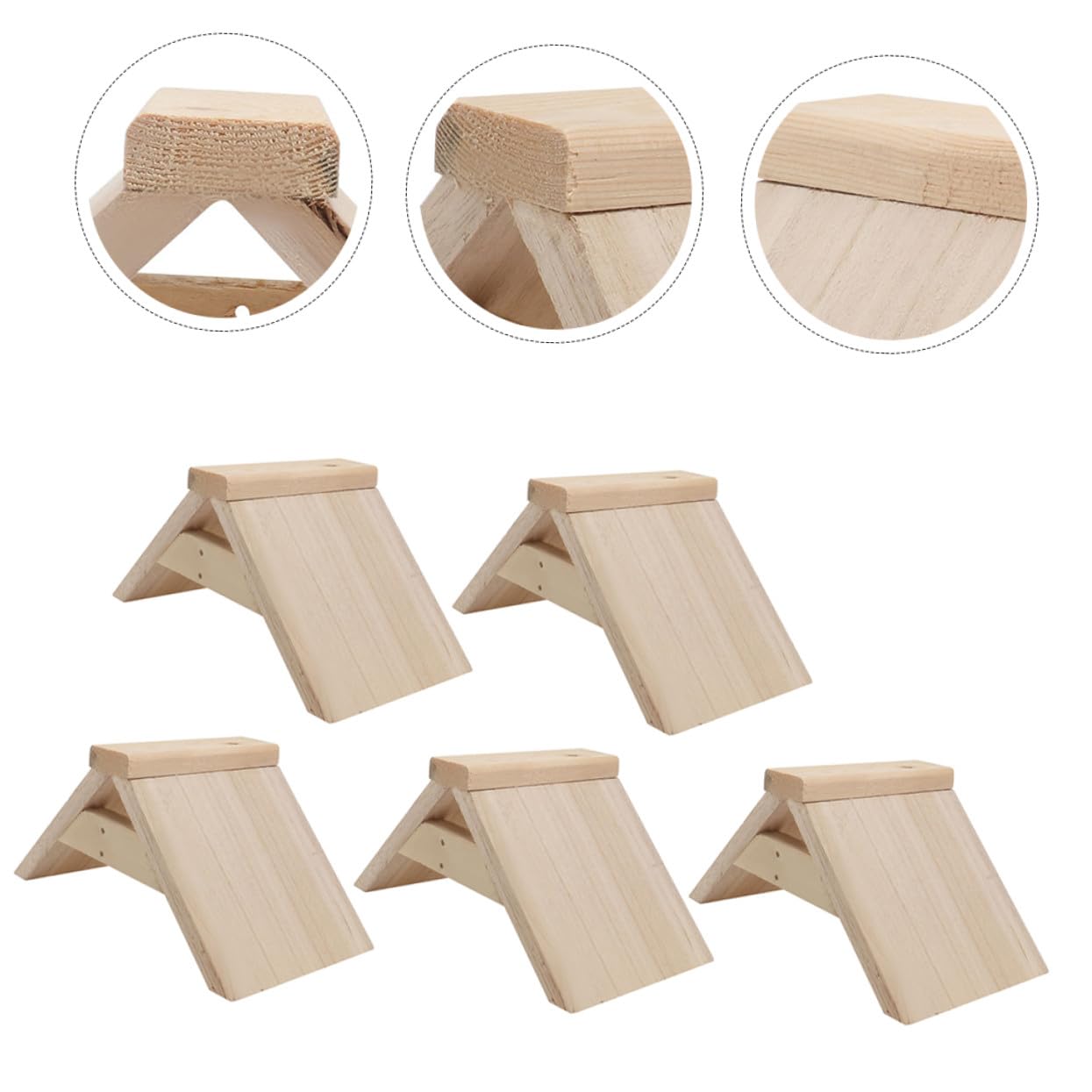 5 Piezas Perchas de Madera Natural para y Aves de Soporte Resistente y Pulido para Jaulas Suministros para y Aves Pequeñas