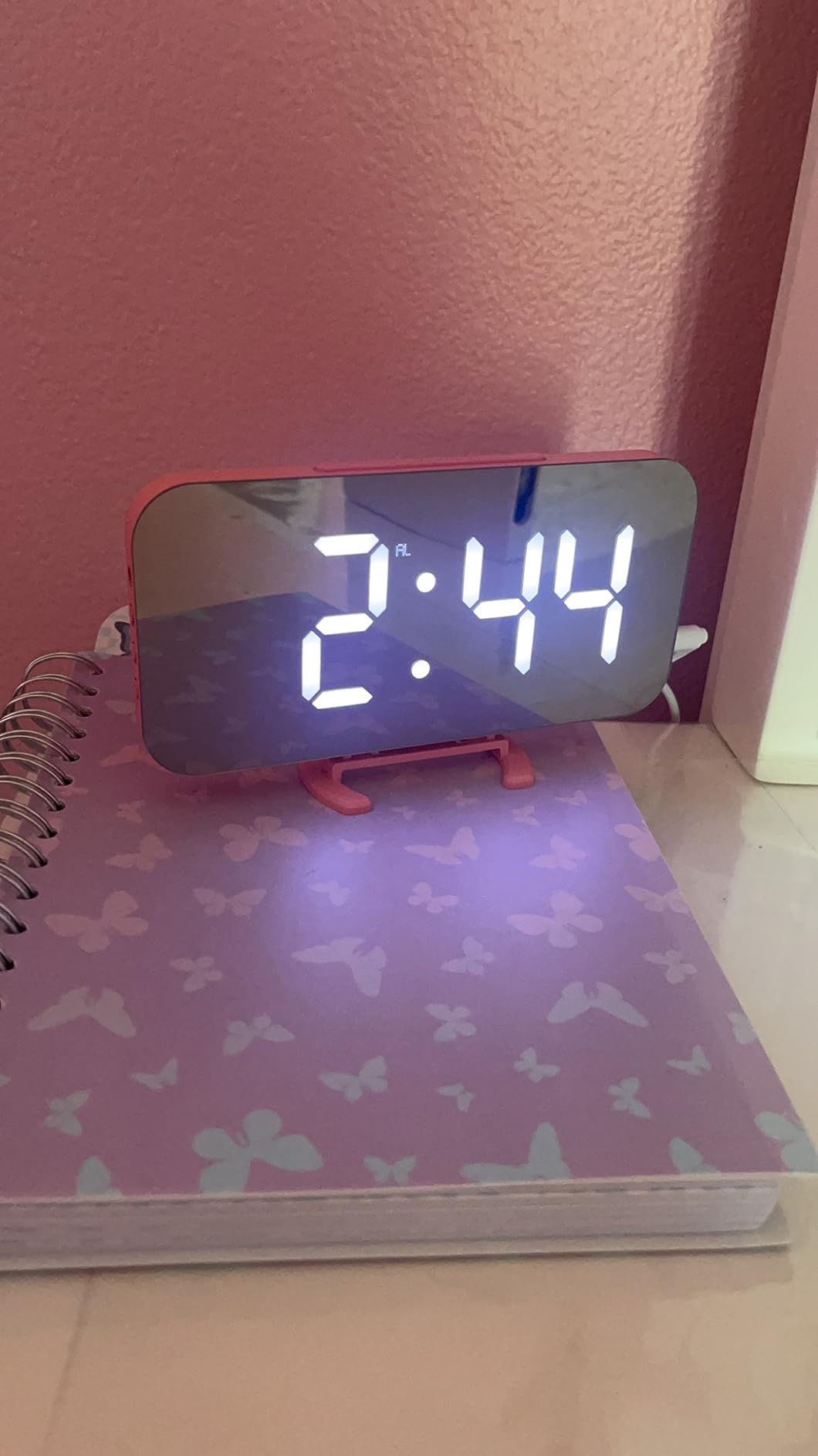 $4/mo - Finance Lamisola Digital Alarm Clock, Large LED Mirror Display ...